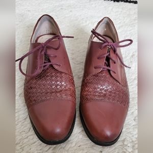 Cole Haan Woven Leather Oxford Loafers - Size 10